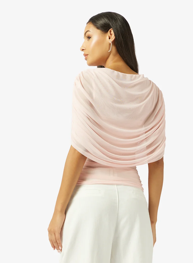 جينجر Draped Gather Detail Top